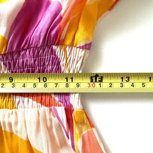 Anthropologie Abel the label ATL Swish Maxi High Low Dress Flutter Slv - Picture 6 of 13